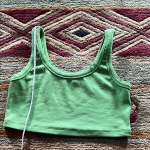Signature8 Green Crop Tank Top Fitted Style